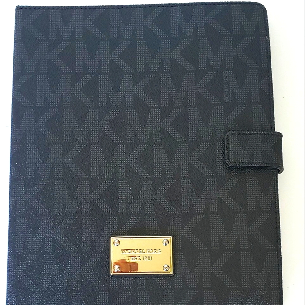 Michael Kors iPad Cover Black/Grey logos